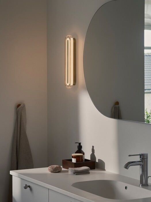 Nordlux Cavara LED-vegglampe messingfinish